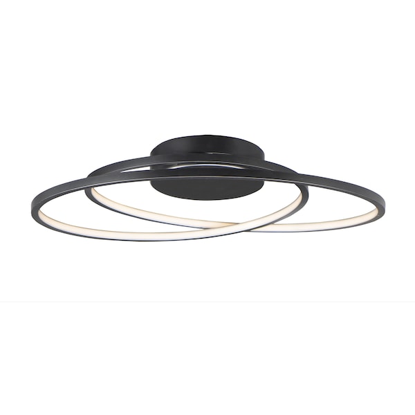 Et2 Cycle 1-Light 24.5" Wide Black Flush Mount Light E21322-BK - main